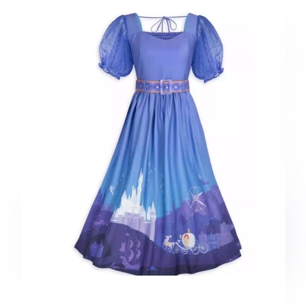 Disney Blue and Purple Midi Dress